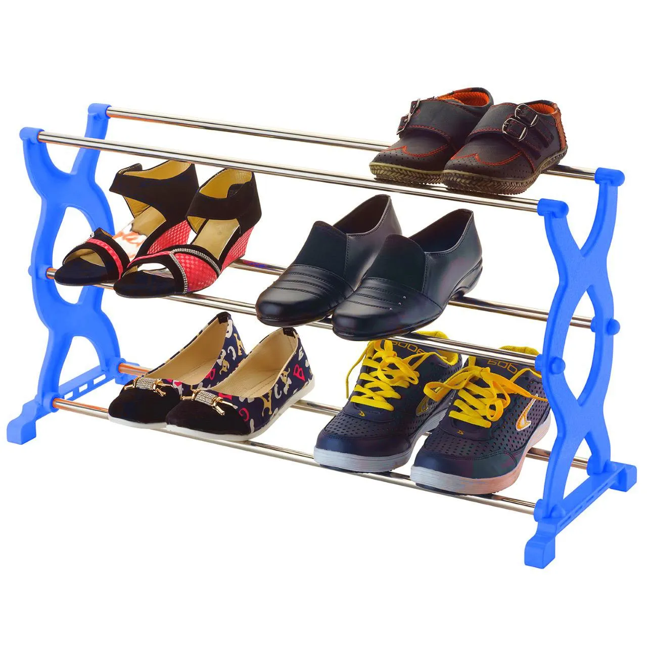 1570 3 Layer Multipurpose Portable Folding Shoe Rack/Shoe Cabinet