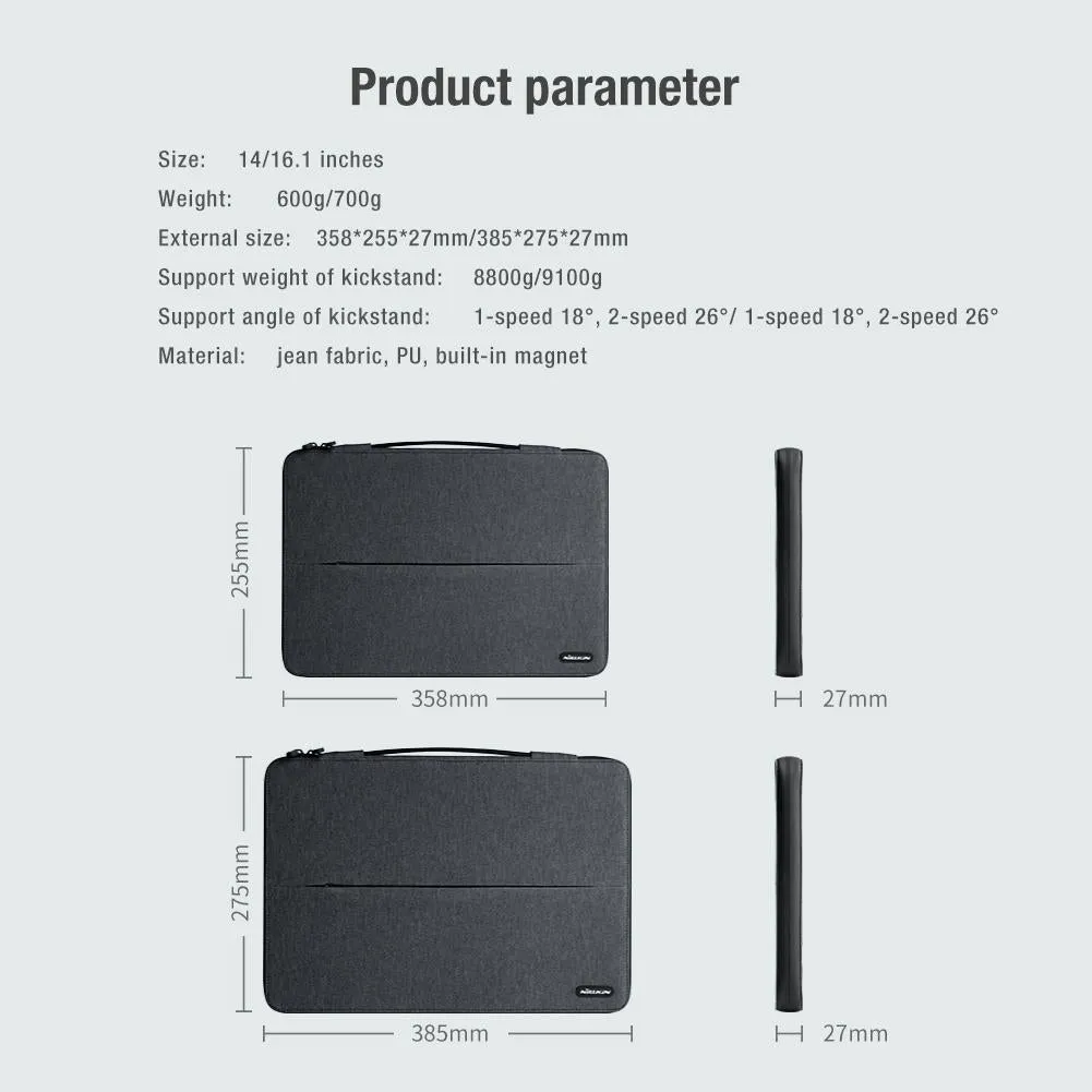 16.0 Inch Commuter Laptop Sleeve - Multifunctional