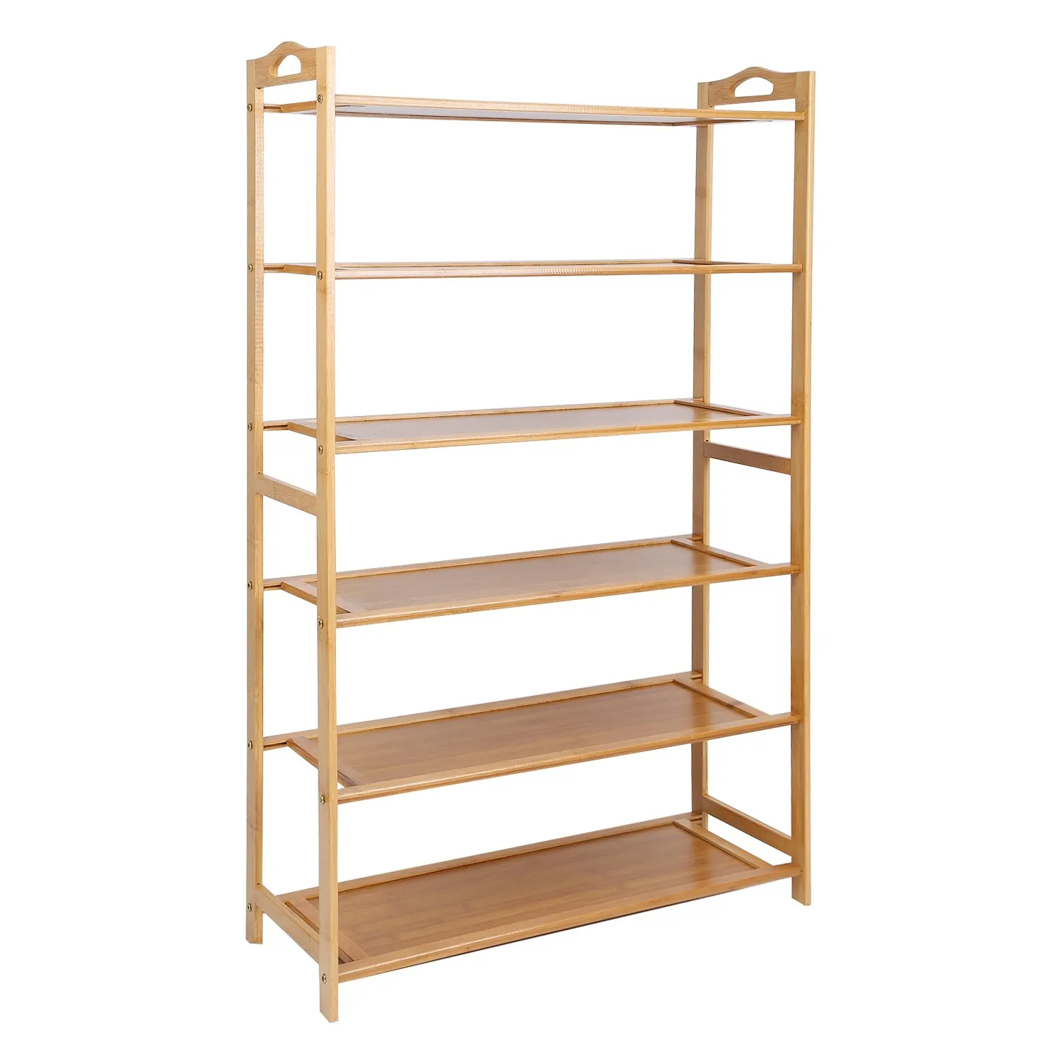 6 Tier Bamboo Shoe Rack Organizer