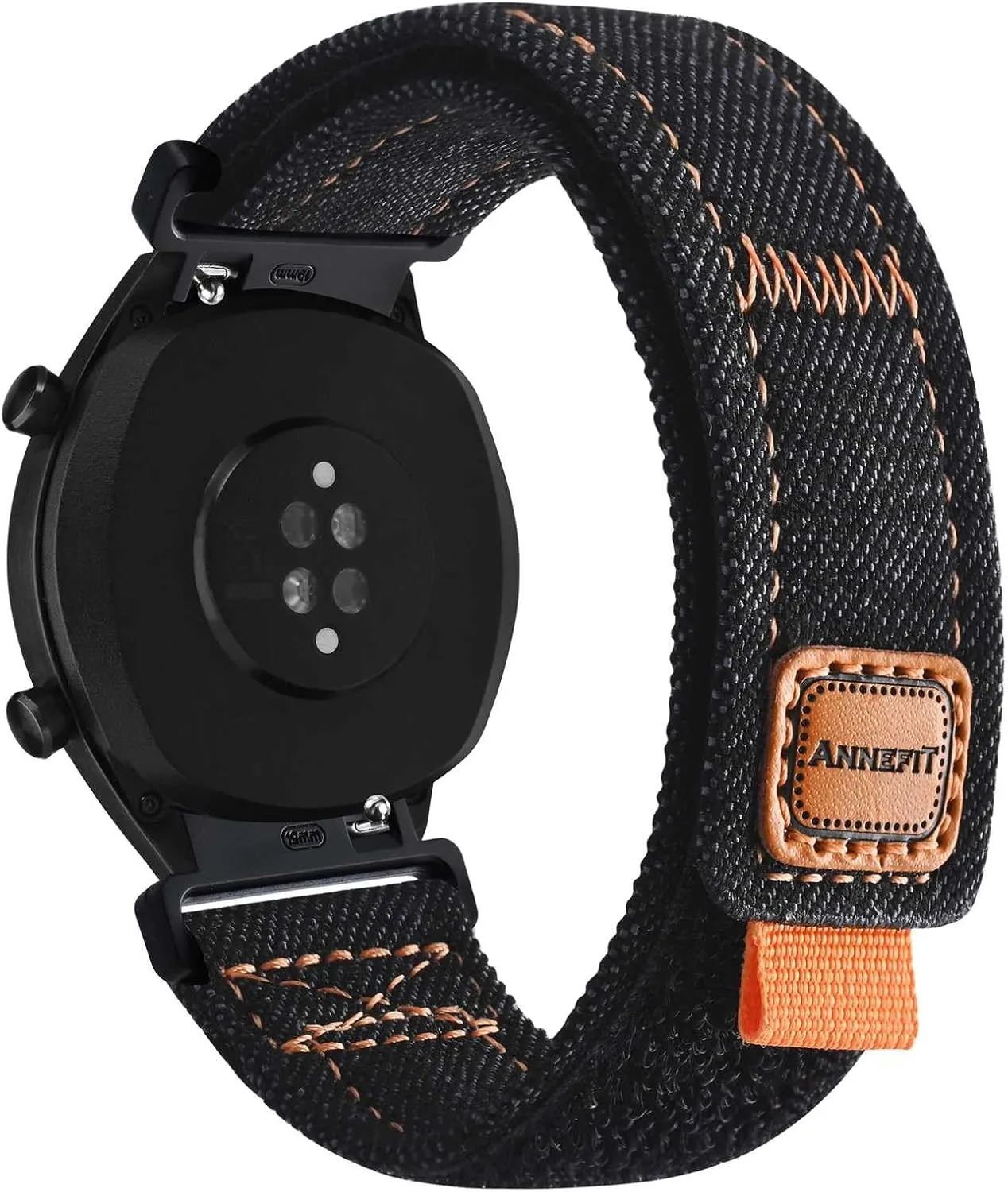 ANNEFIT Watch Band, Denim Fabric Quick Release Watch Strap for Men Women, 16mm 18mm 19mm 20mm 21mm 22mm 24mm