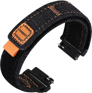 ANNEFIT Watch Band, Denim Fabric Quick Release Watch Strap for Men Women, 16mm 18mm 19mm 20mm 21mm 22mm 24mm