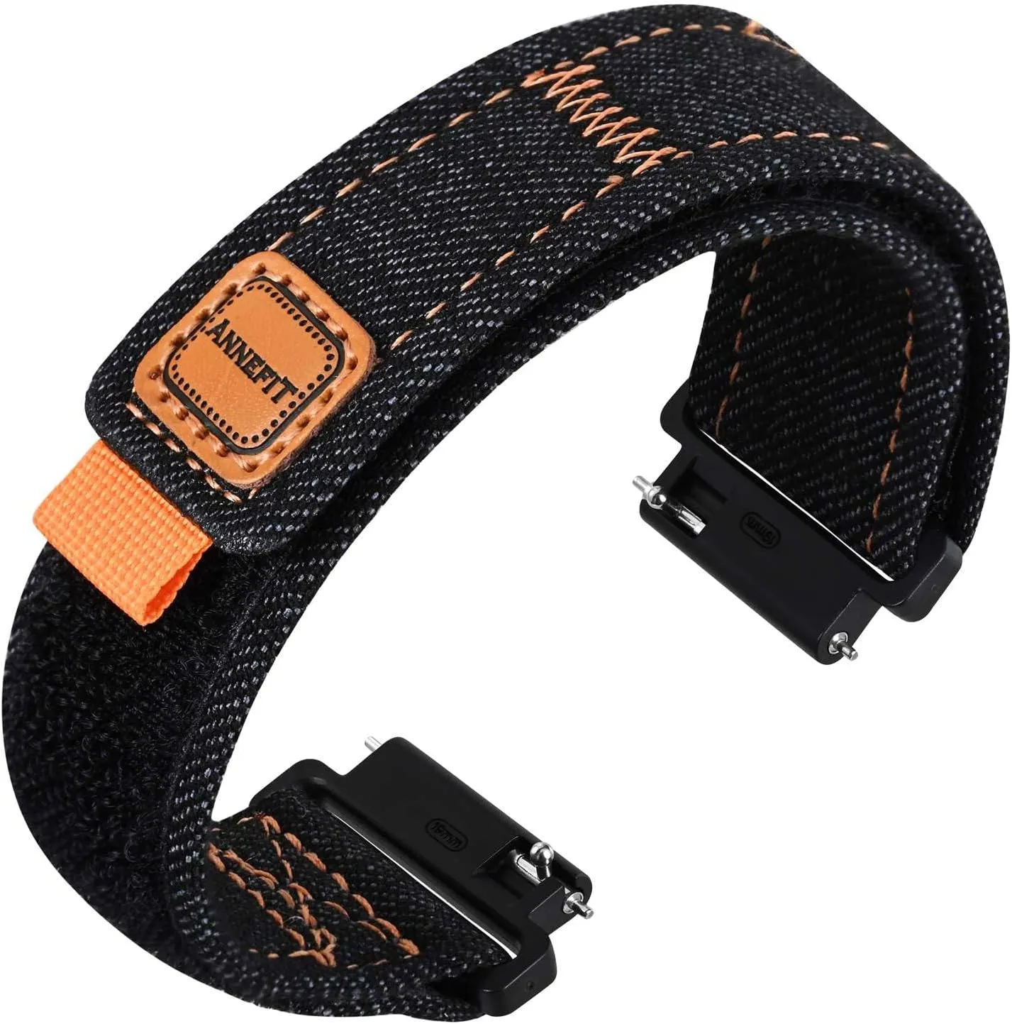 ANNEFIT Watch Band, Denim Fabric Quick Release Watch Strap for Men Women, 16mm 18mm 19mm 20mm 21mm 22mm 24mm