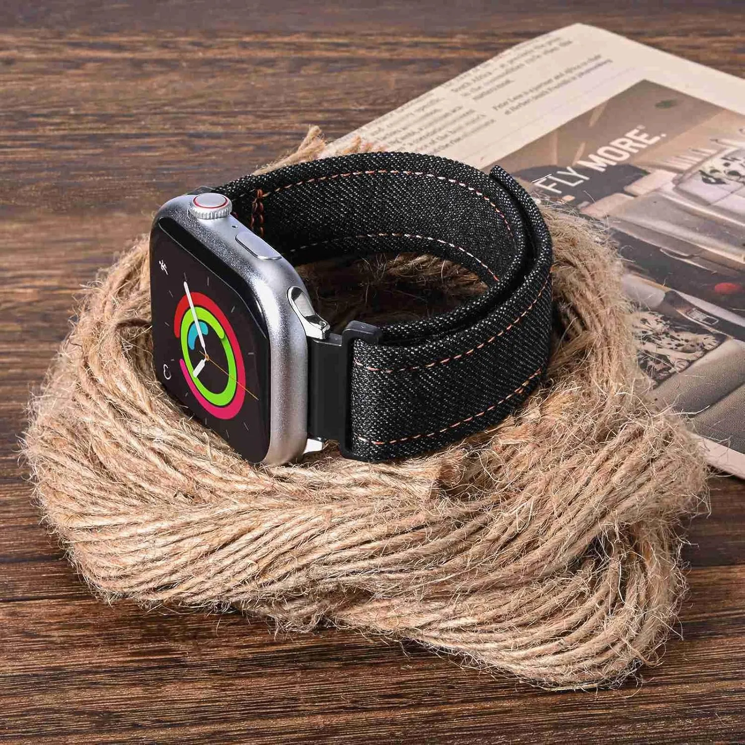 ANNEFIT Watch Band, Denim Fabric Quick Release Watch Strap for Men Women, 16mm 18mm 19mm 20mm 21mm 22mm 24mm