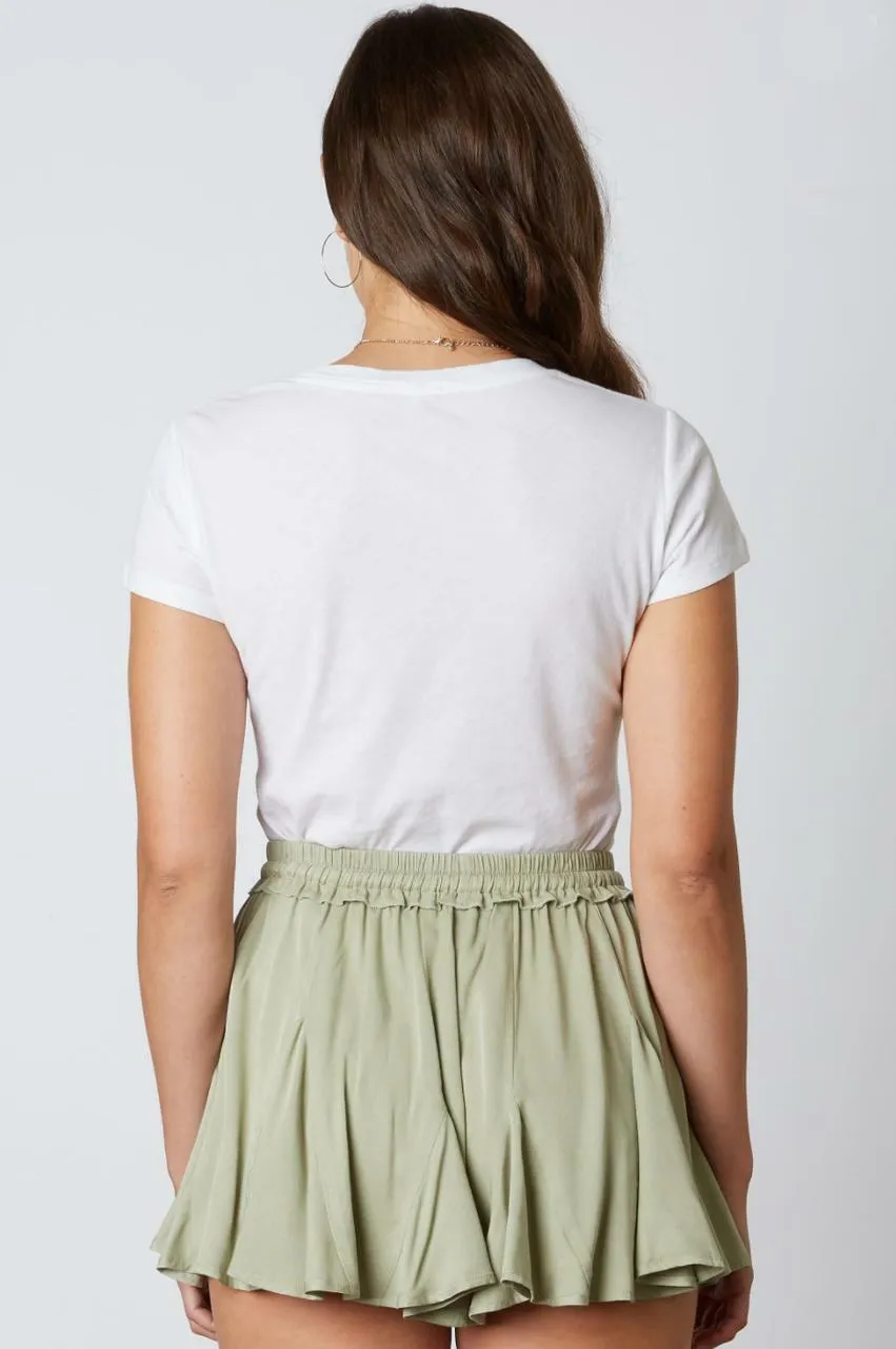 Asimina Moss Green Shorts