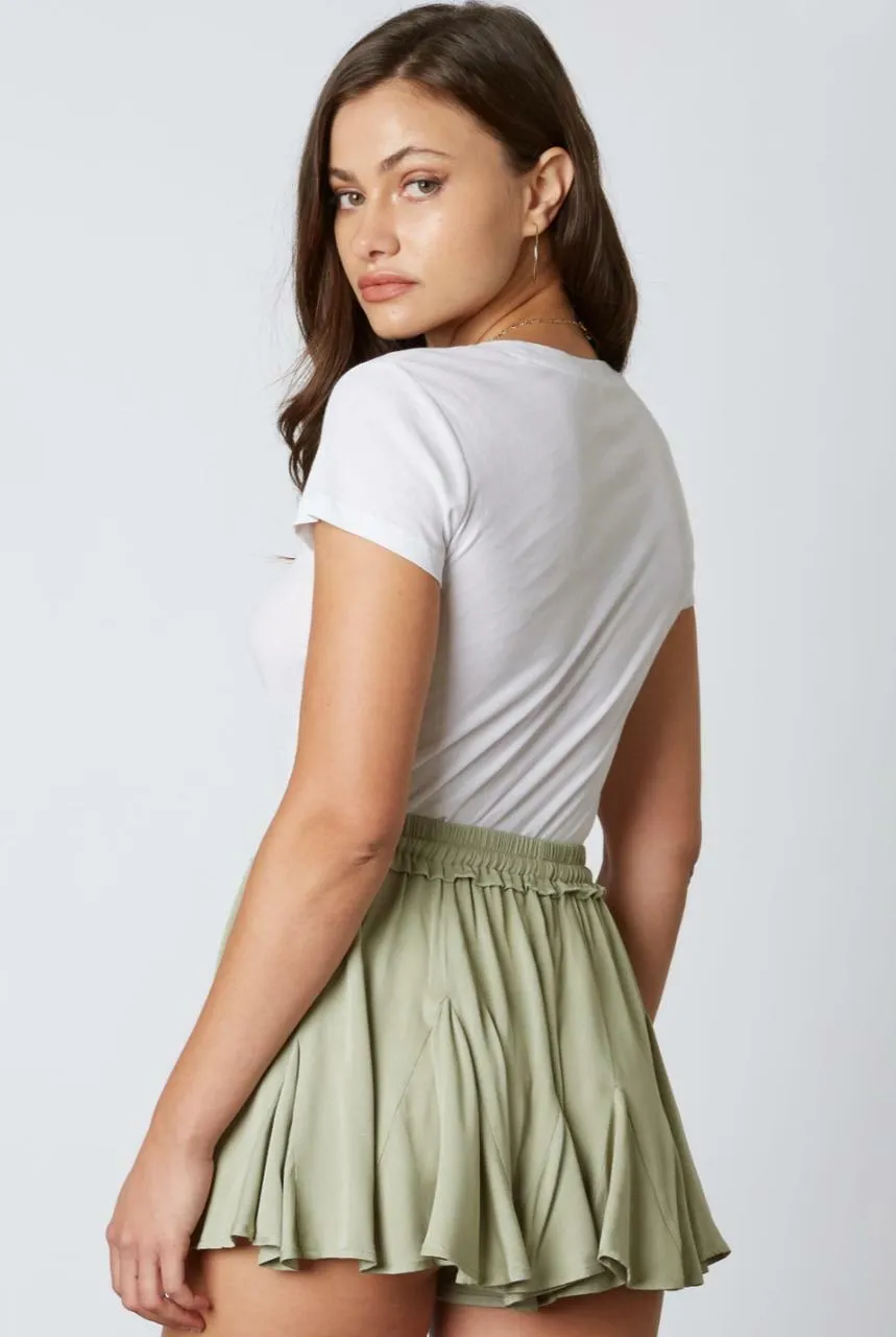 Asimina Moss Green Shorts