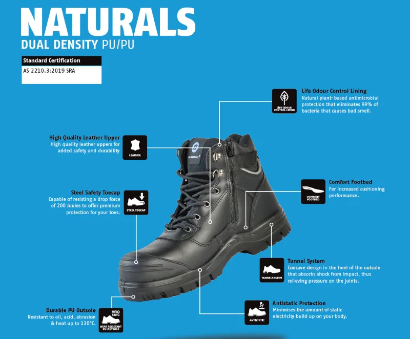 Bata - Safety Boots - Saturn Naturals Black (Size 13)