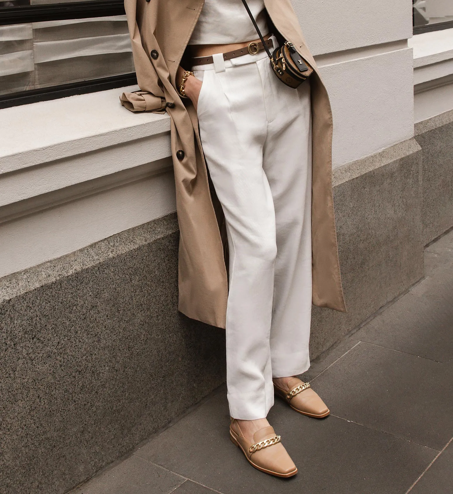 Baza Latte Leather Loafers