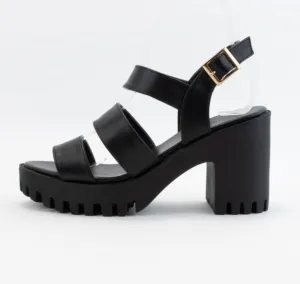 Black Chunky Platform Sandals