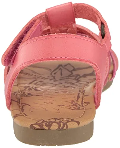 Blowfish Malibu Kids Girls Sachs-t Flat Sandal, Fuschia Moon Metallic/Fuschia/Carmine, 6 Toddler