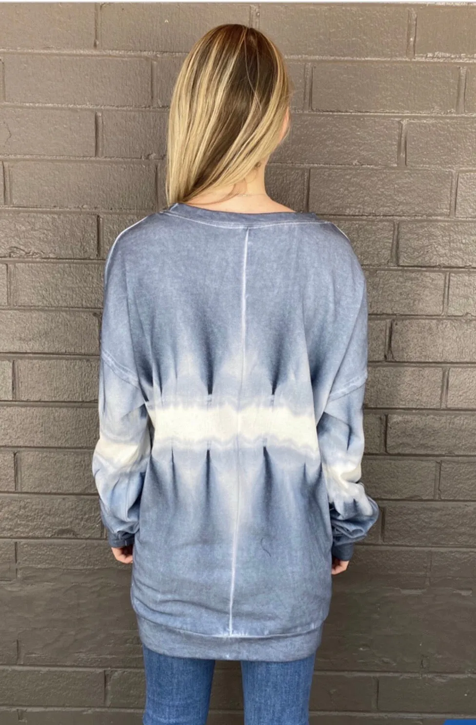 Blue/White Oversized Sweatshirt