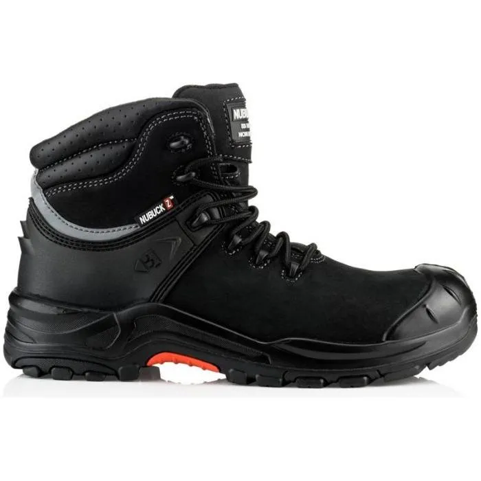 Buckler Nubuckz Safety Lace Boots – NKZ102BK | S3S Certified, Slip-Resistant & Durable
