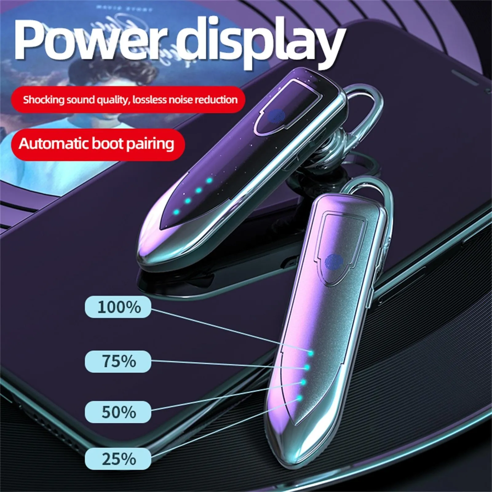 Business Style Bluetooth 5.0 Earphone with Touch Switch