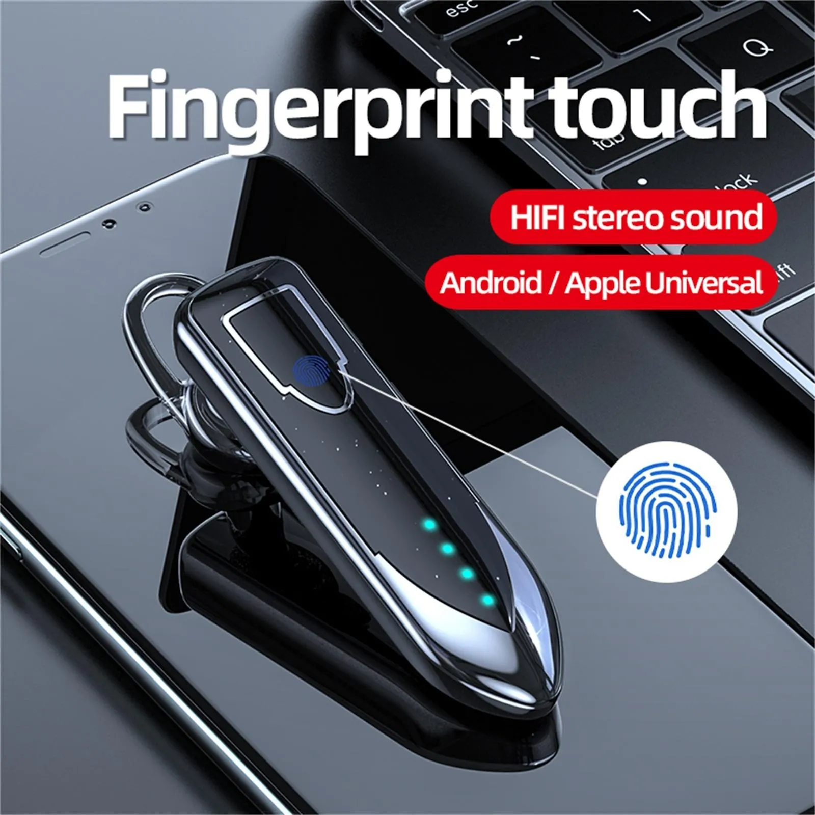 Business Style Bluetooth 5.0 Earphone with Touch Switch