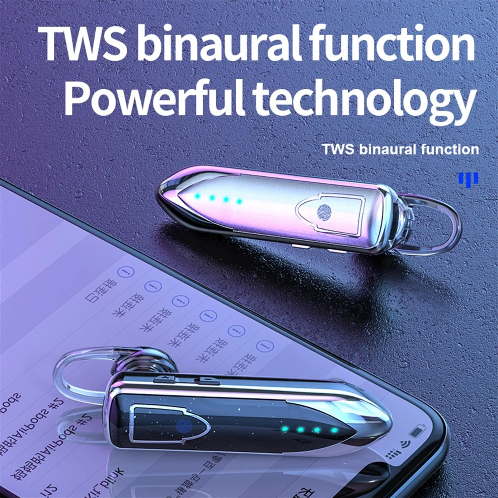 Business Style Bluetooth 5.0 Earphone with Touch Switch