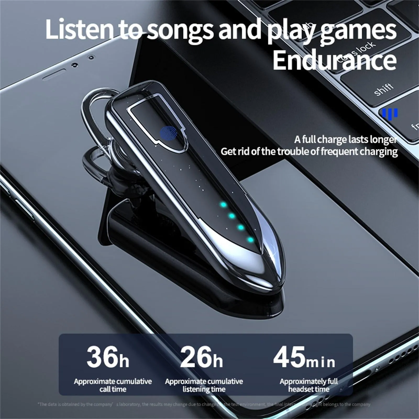 Business Style Bluetooth 5.0 Earphone with Touch Switch