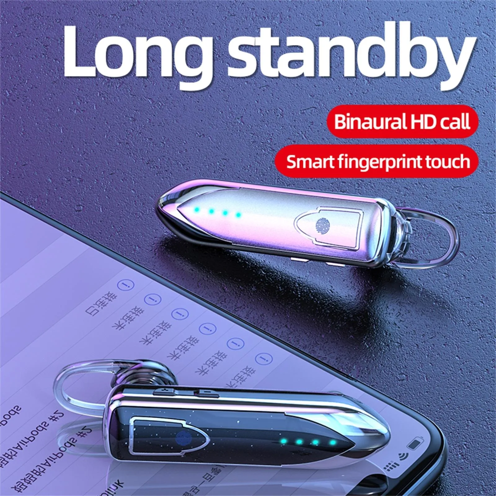 Business Style Bluetooth 5.0 Earphone with Touch Switch