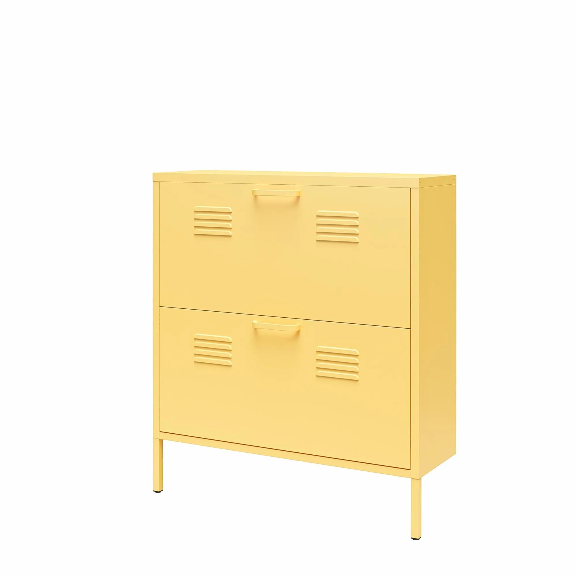 Cache 2 Door Locker Style Metal Shoe Storage Cabinet