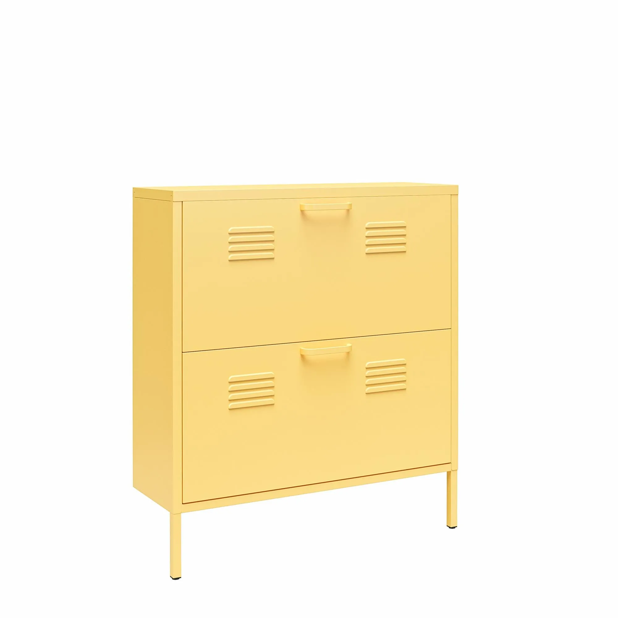 Cache 2 Door Locker Style Metal Shoe Storage Cabinet