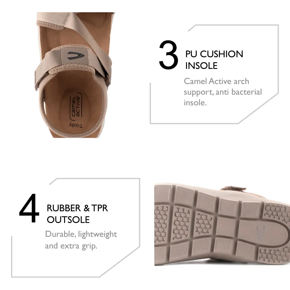 camel active Women Trinity Slingback Sandals -792301-CV02SV-6-KHAKI