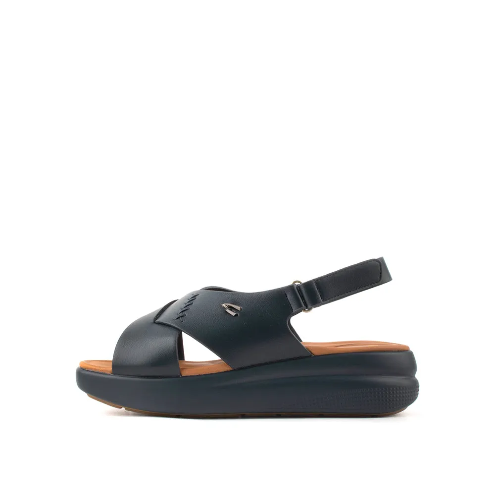 camel active Women Victoria Cross-Strap Comfort Sandals -782401-YR01SV-43-NAVY