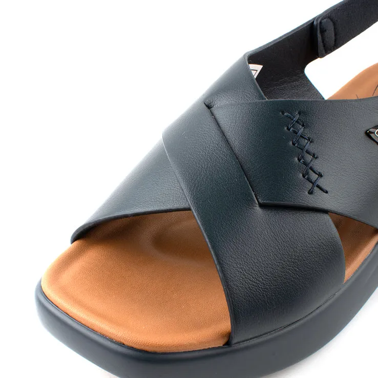 camel active Women Victoria Cross-Strap Comfort Sandals -782401-YR01SV-43-NAVY