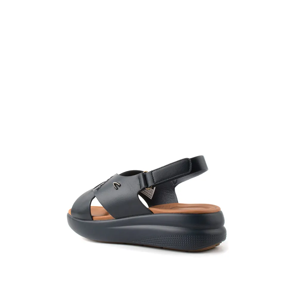 camel active Women Victoria Cross-Strap Comfort Sandals -782401-YR01SV-43-NAVY