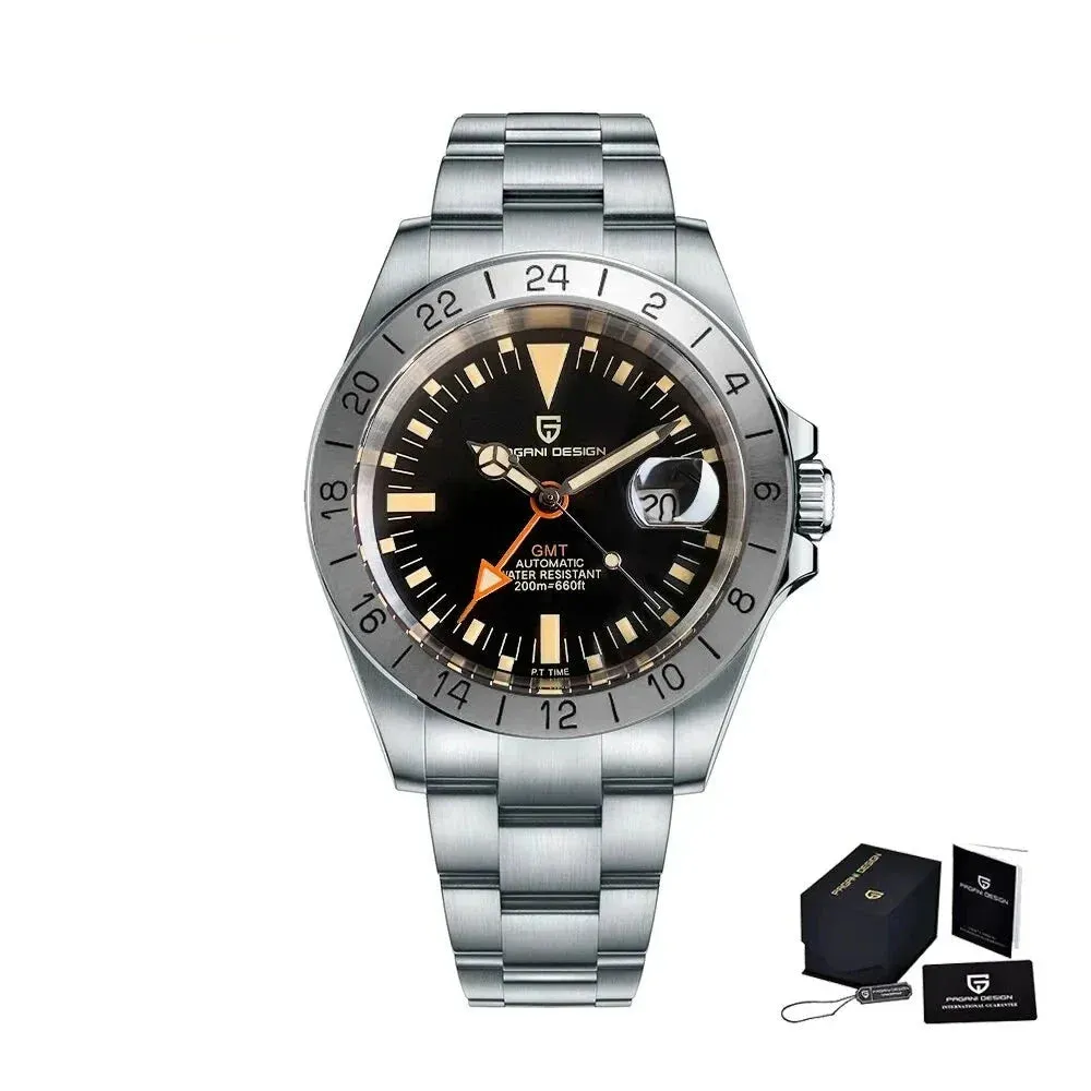 Classic Gmt Mens Automatic Watch 200m Waterproof