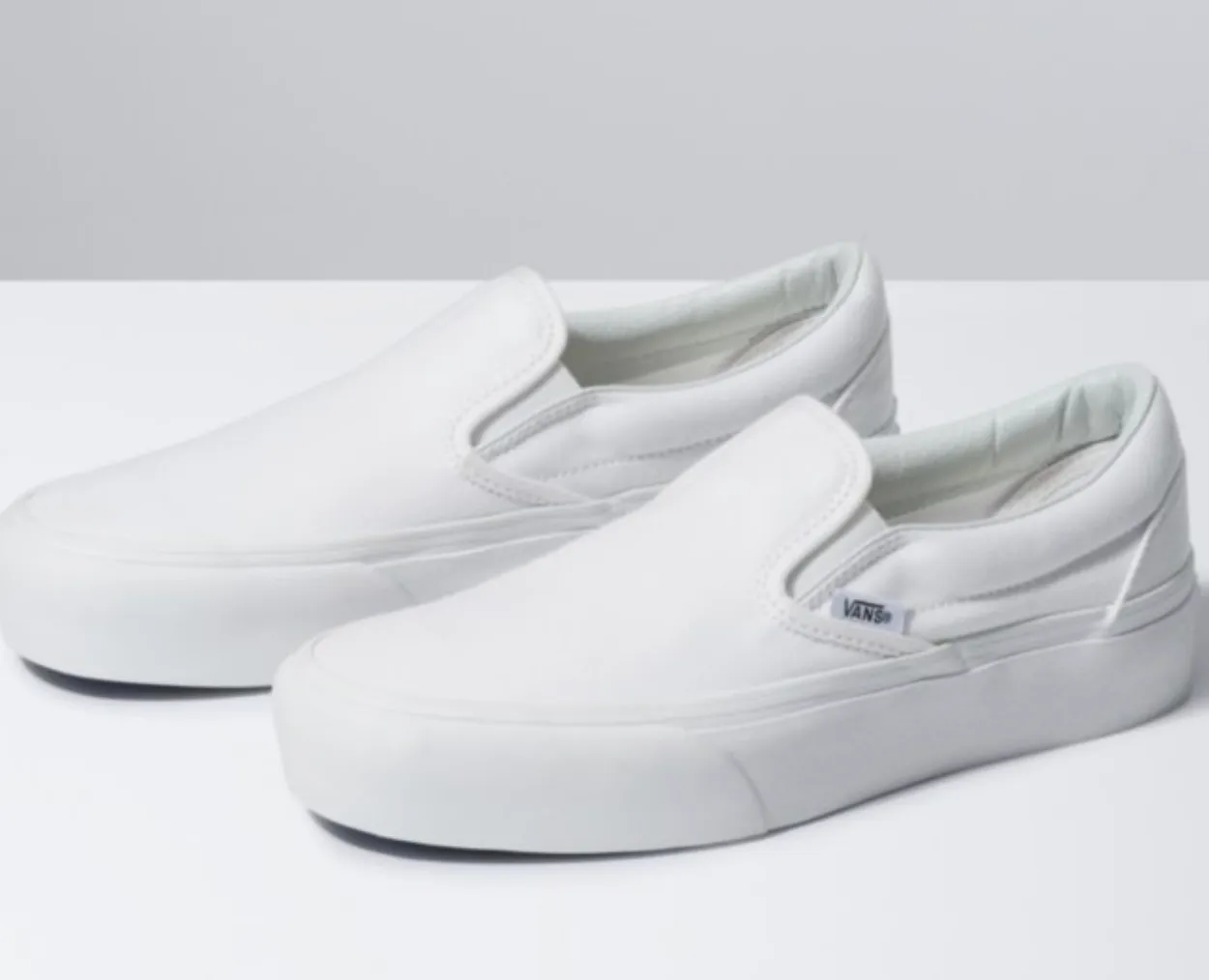 Classic Platform Slip On - True White