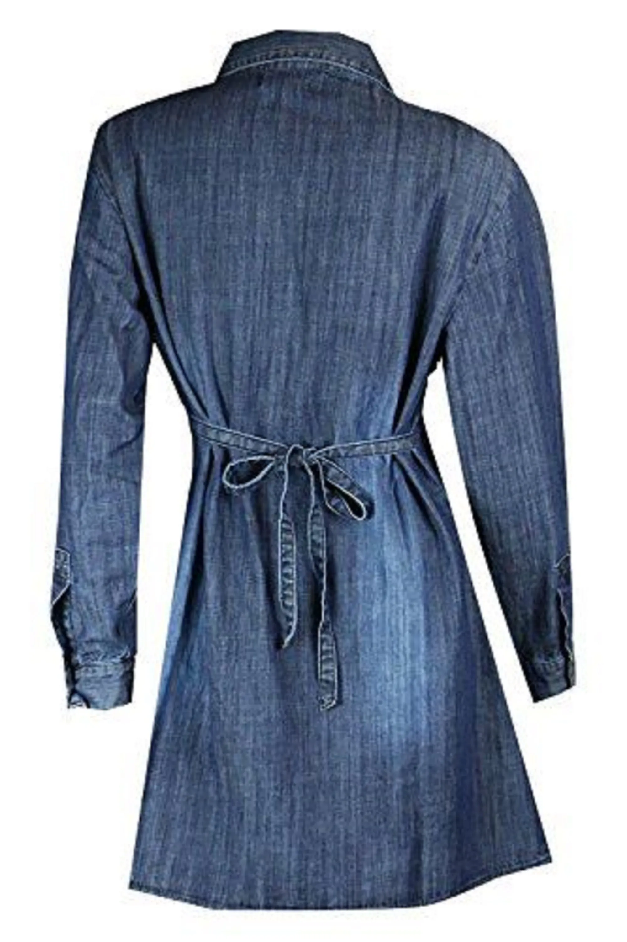 Clove Jeans Women Blue 100% Cotton Denim A Line Skater Dress Uk Plus Size 10-26