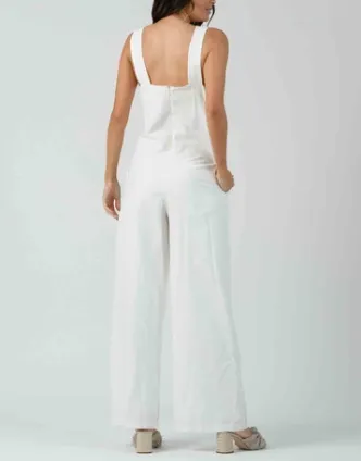 Clover Knot Jumpsuit - White