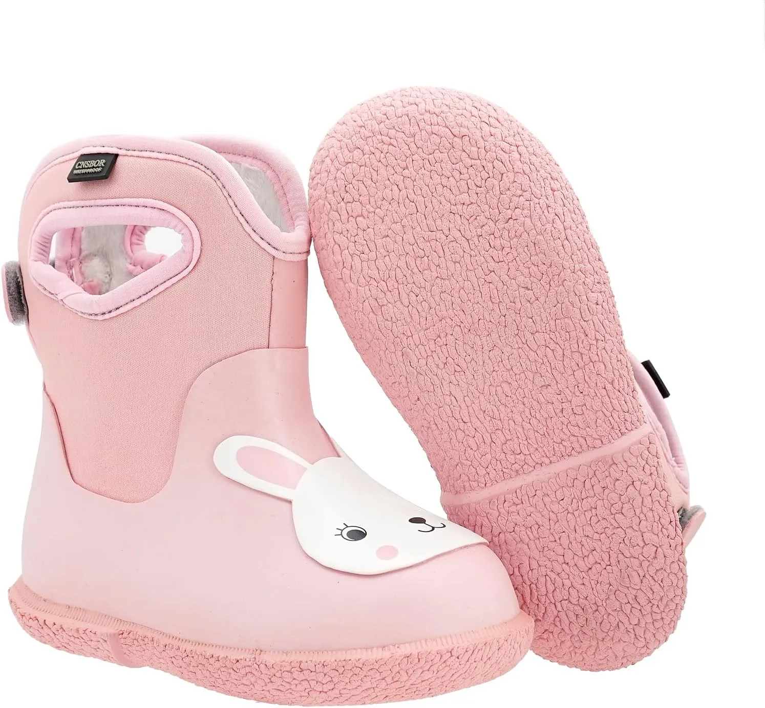 CNSBOR Kids Rain Boots for Toddler Girls Boys Seamless Rubber Boots Waterproof Boots for Kids Lightweight Unisex-Child Handle It Rain Boots Kids
