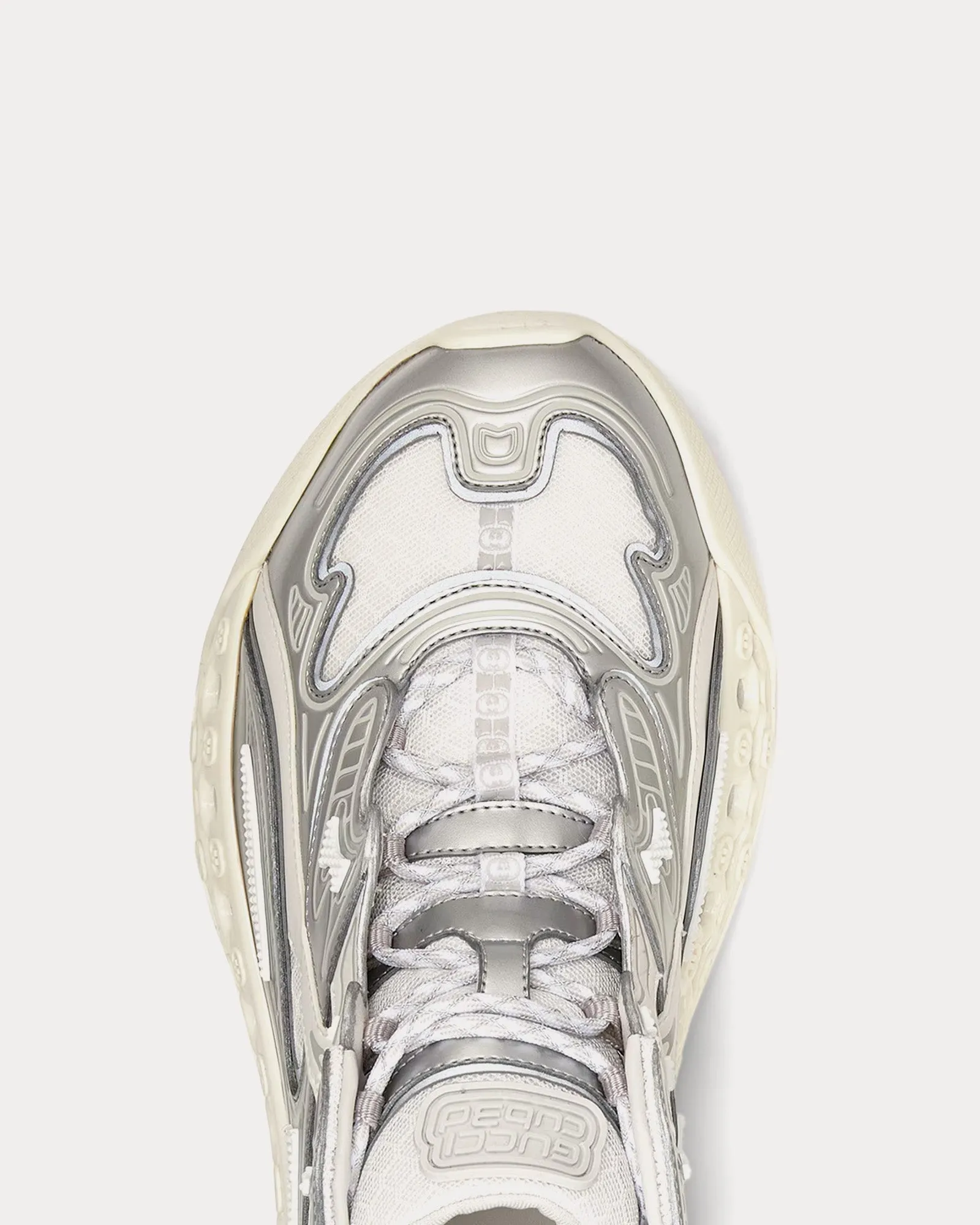 cub3d Demetra White / Silver Low Top Sneakers