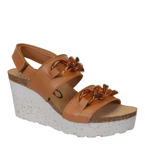 FAIR ISLE in CAMEL Wedge Sandals