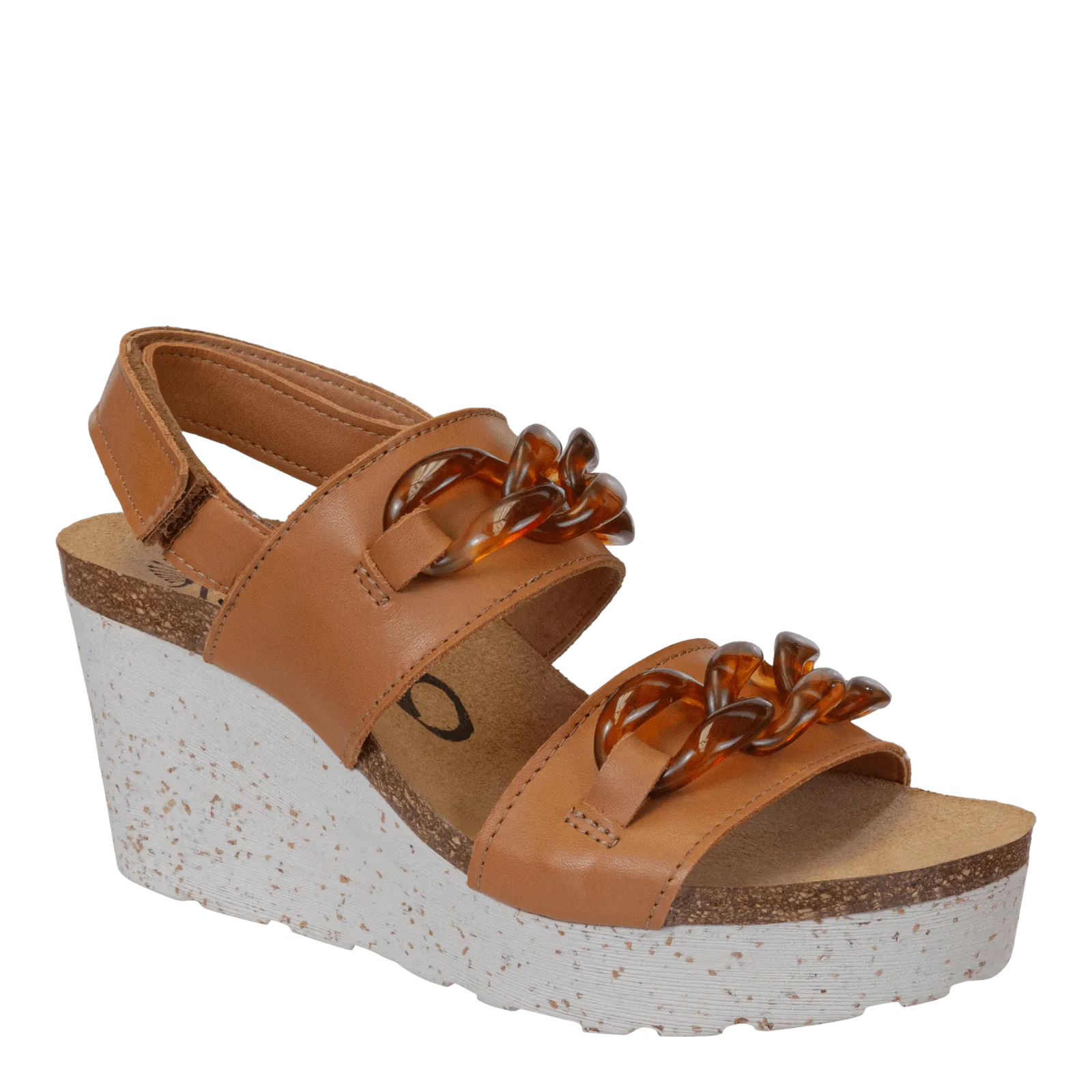FAIR ISLE in CAMEL Wedge Sandals