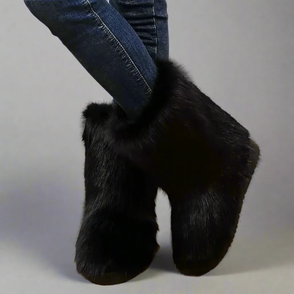 Faux Fur Winter Flat Boots