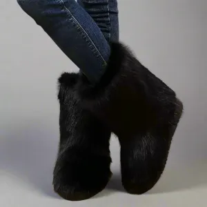Faux Fur Winter Flat Boots