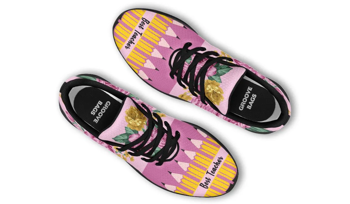 Floral Best Teacher Sneakers