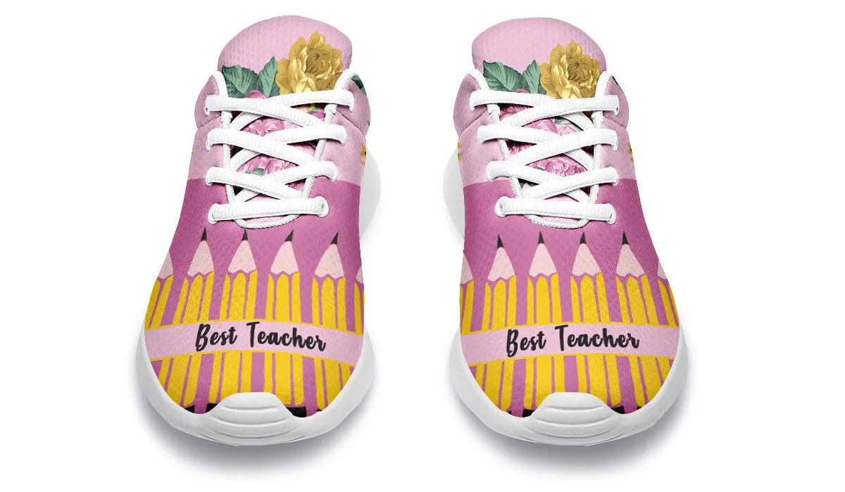 Floral Best Teacher Sneakers