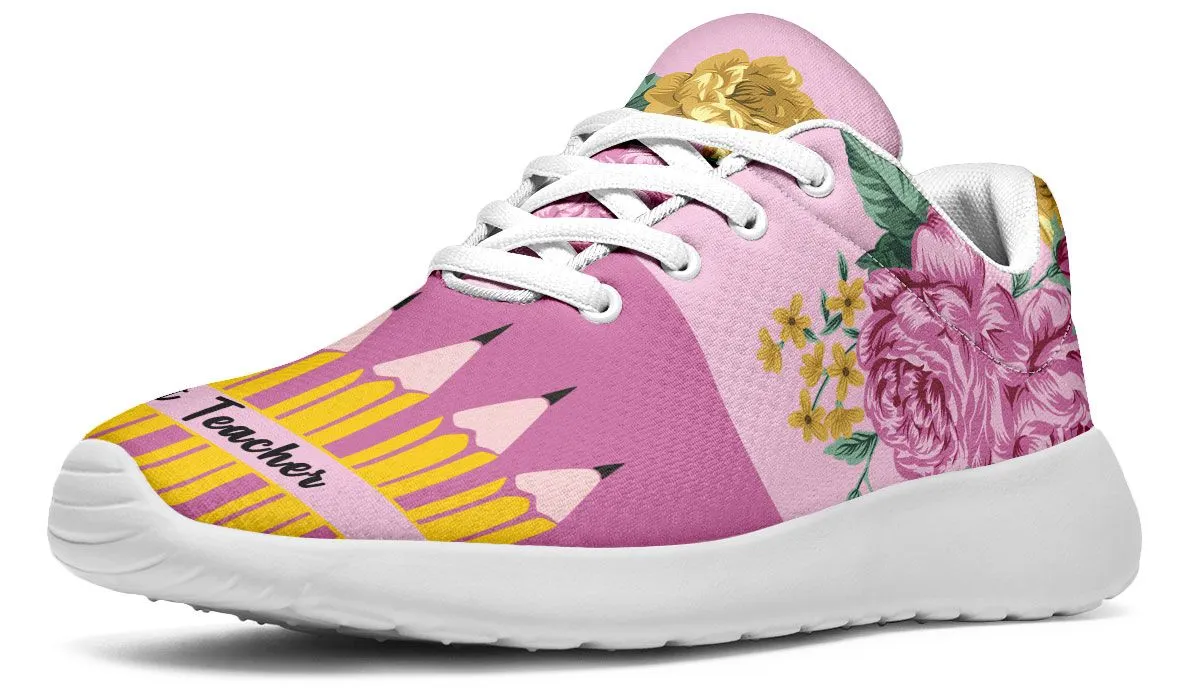 Floral Best Teacher Sneakers