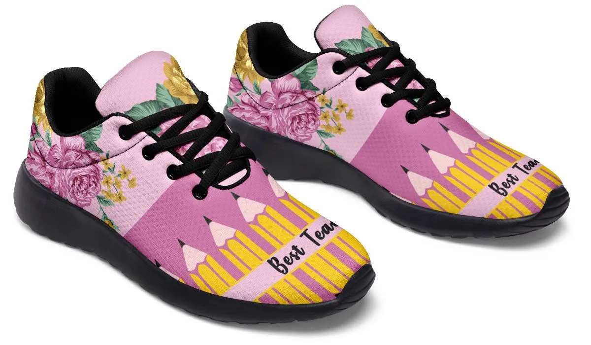 Floral Best Teacher Sneakers