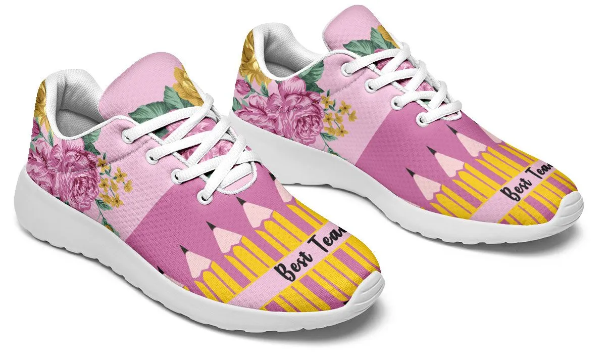 Floral Best Teacher Sneakers