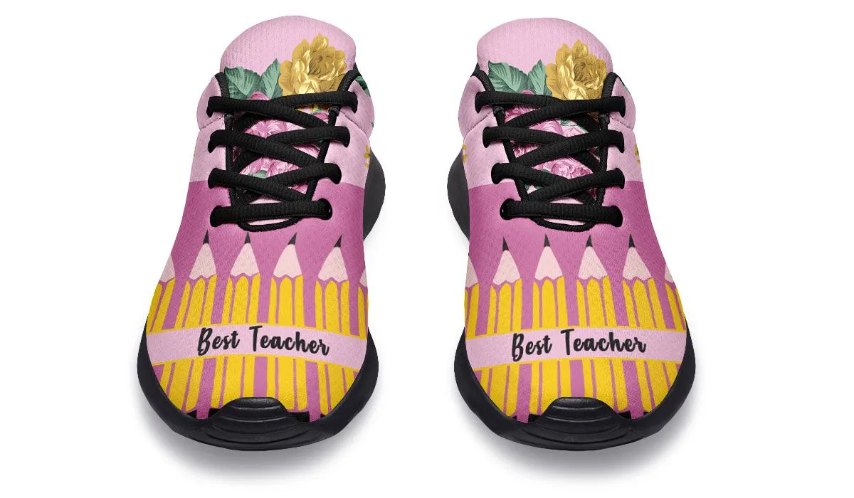 Floral Best Teacher Sneakers