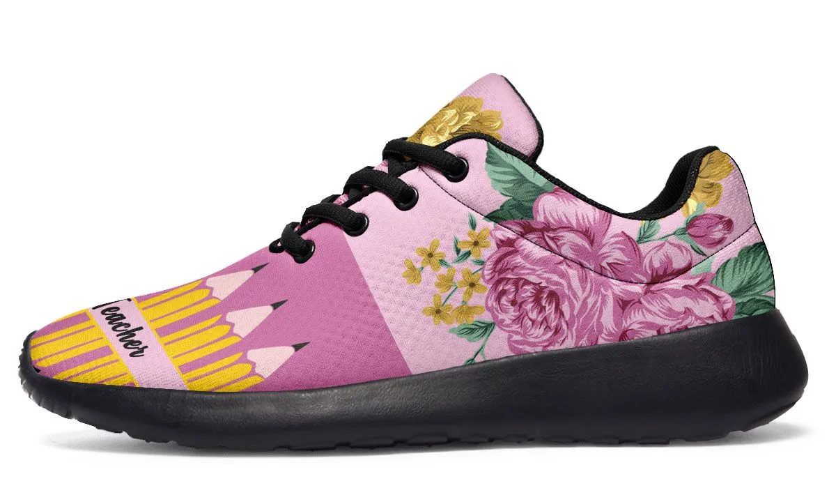 Floral Best Teacher Sneakers