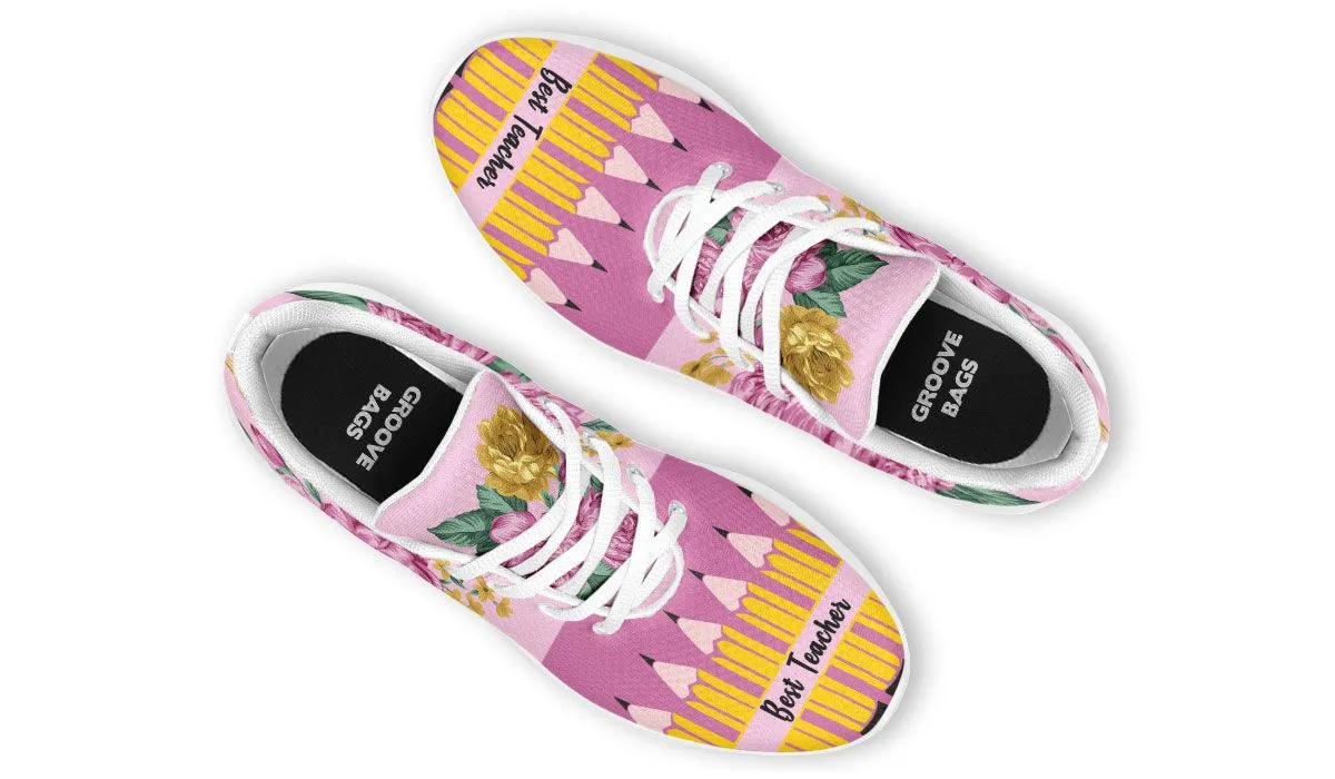 Floral Best Teacher Sneakers