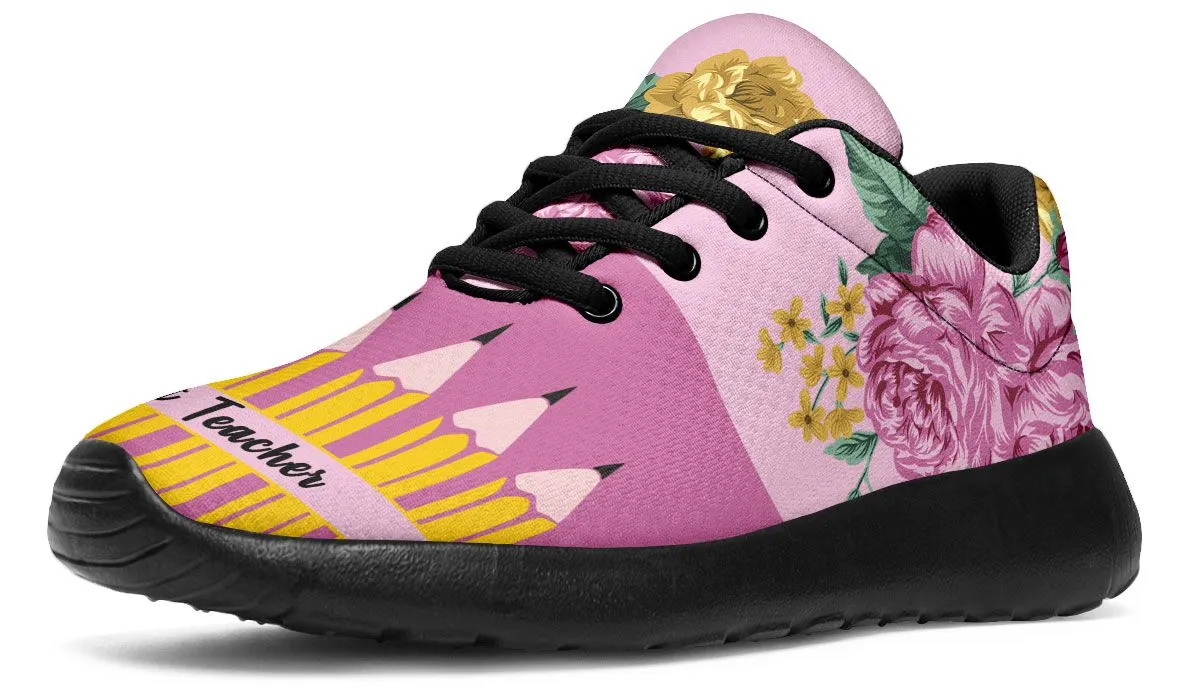 Floral Best Teacher Sneakers