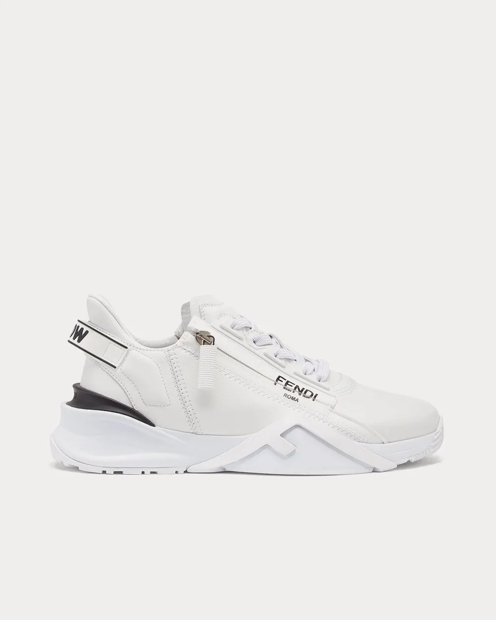 Flow Leather White Low Top Sneakers