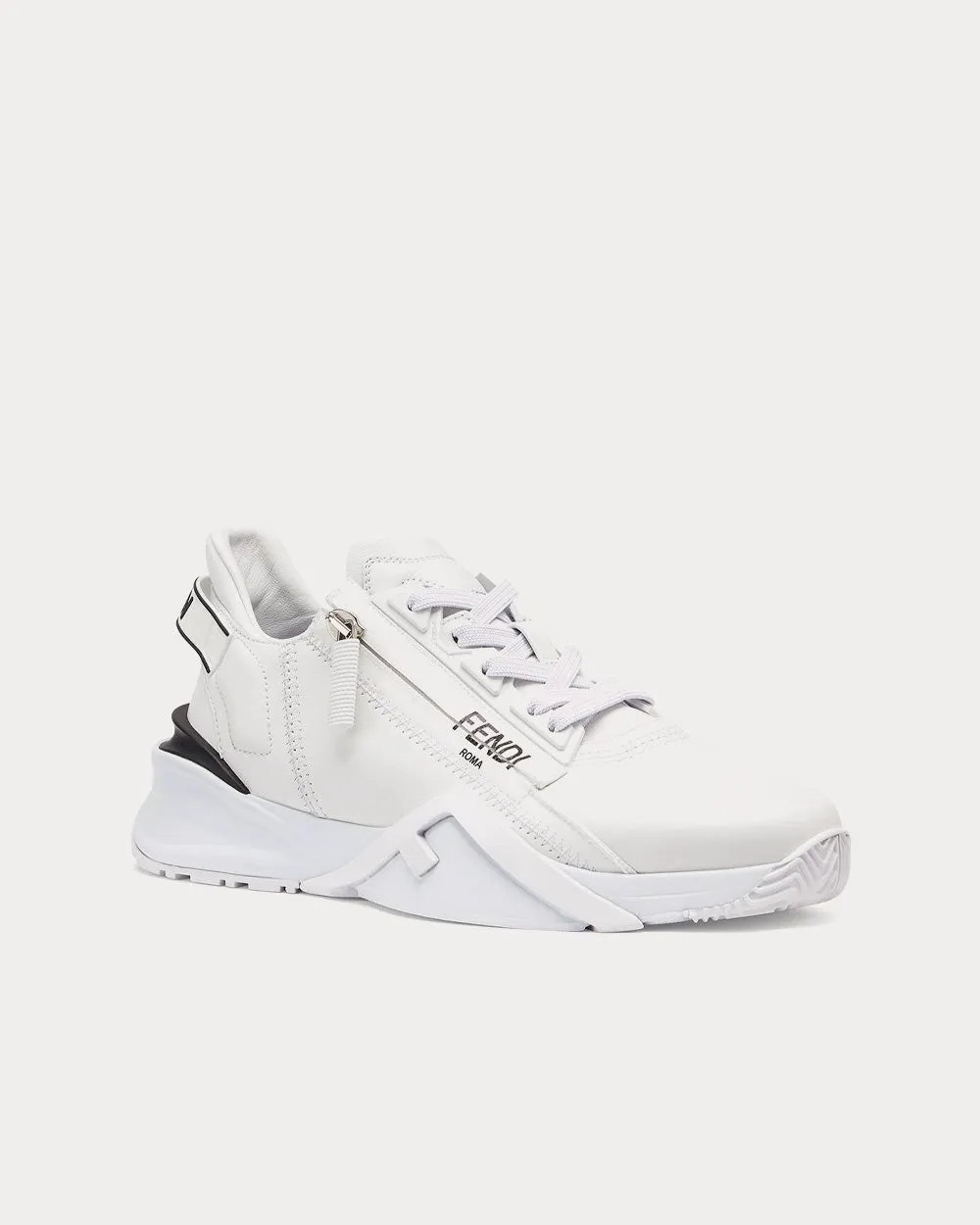 Flow Leather White Low Top Sneakers