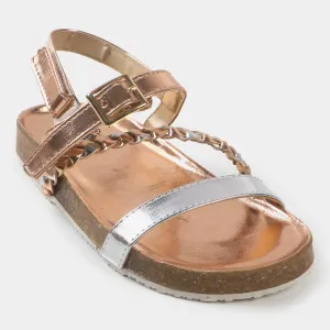 Girls Sandal 40-105  - Peach/Silver
