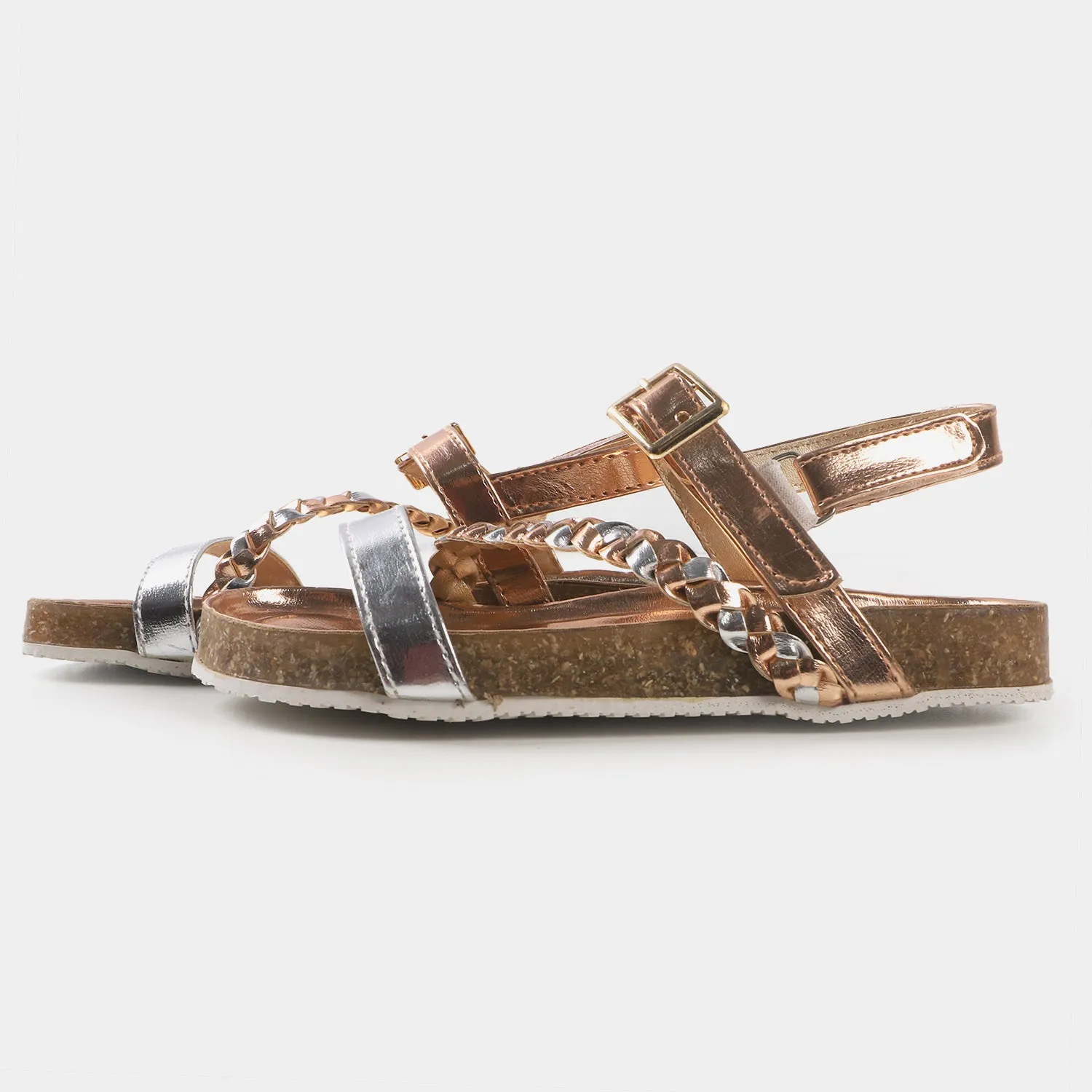 Girls Sandal 40-105  - Peach/Silver