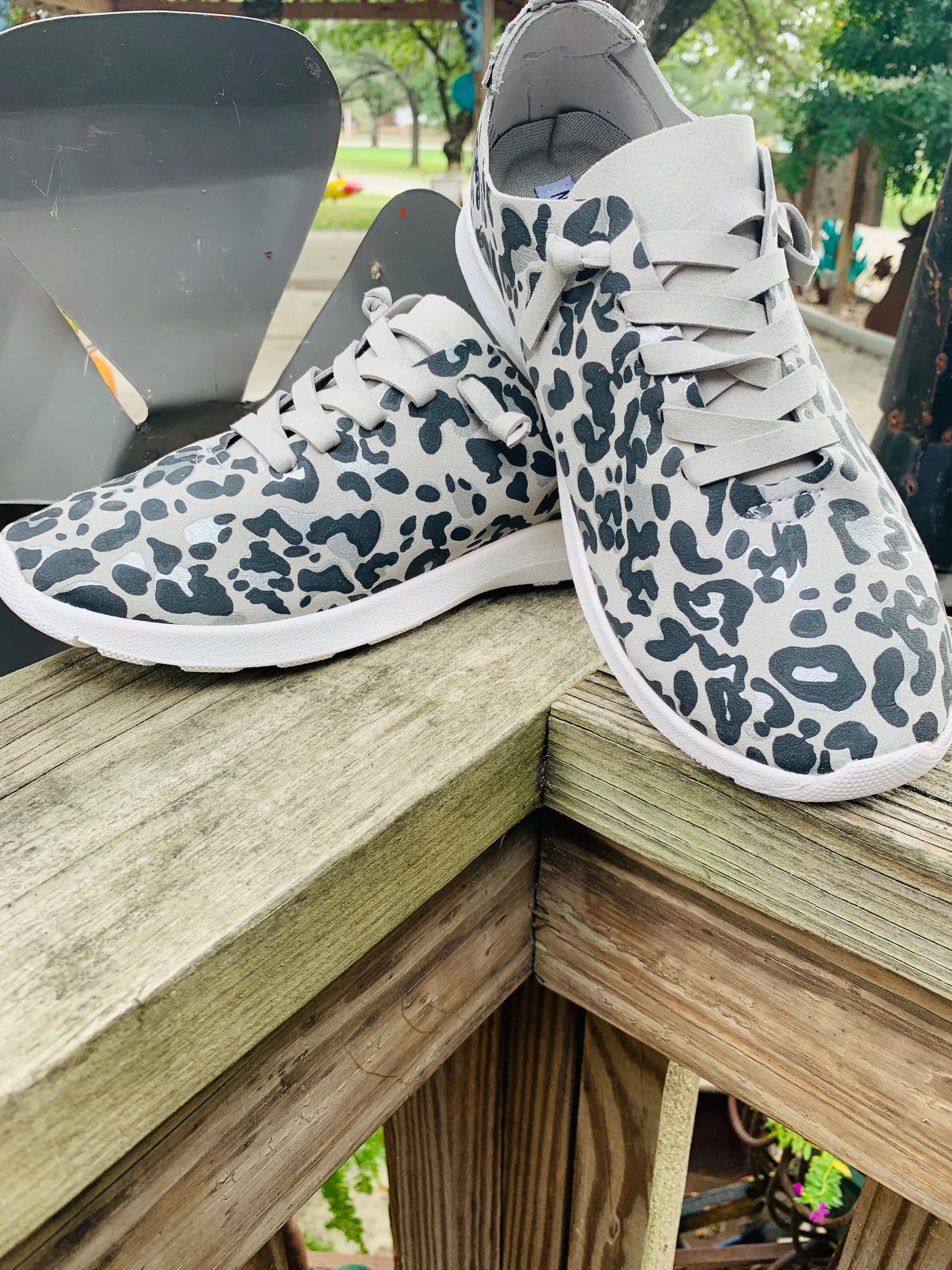 Grey Cheetah Sneaker